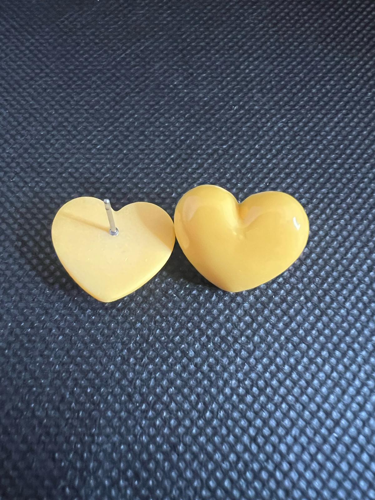 Yellow Heart Sheaped Earring