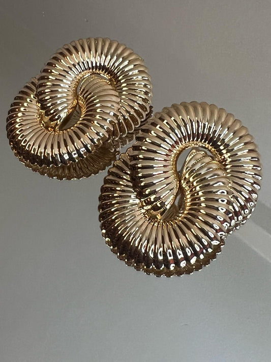 Gloden Vintage Chunky Earring
