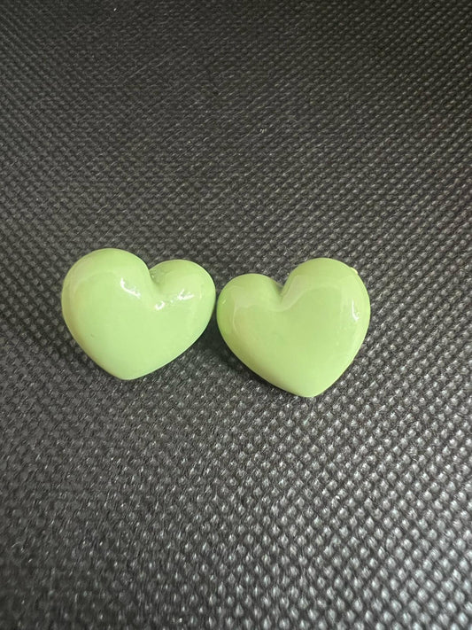 Light Green Heart Shaped Earring