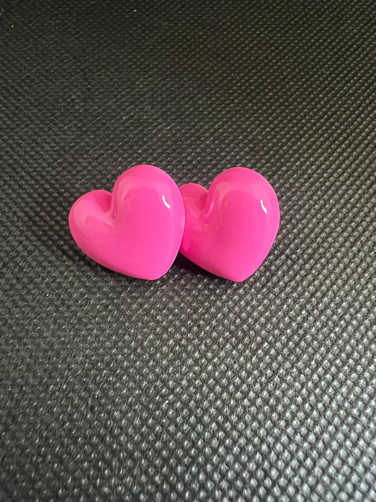 Pink Heart Shaped Earring