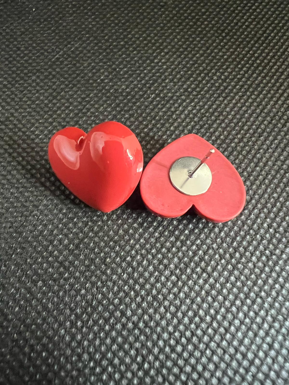 Red Heart Sheaped Earring