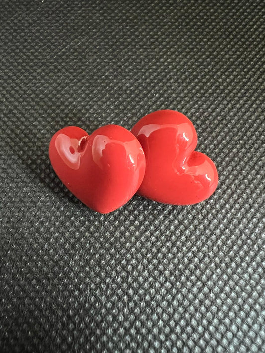 Red Heart Sheaped Earring