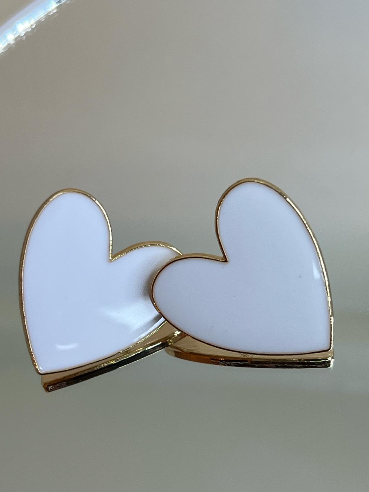 Black heart shaped earring