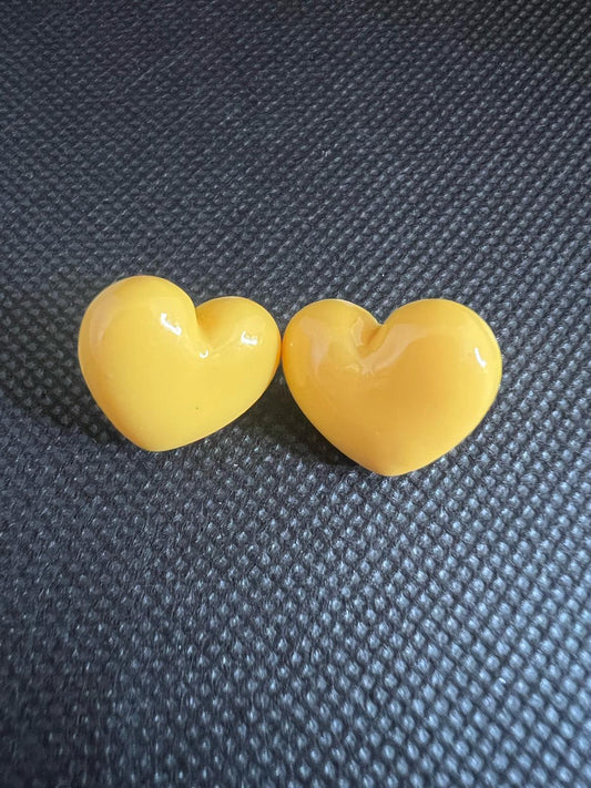 Yellow Heart Sheaped Earring